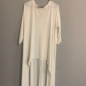 Zenana Premium high-low top in Ivory